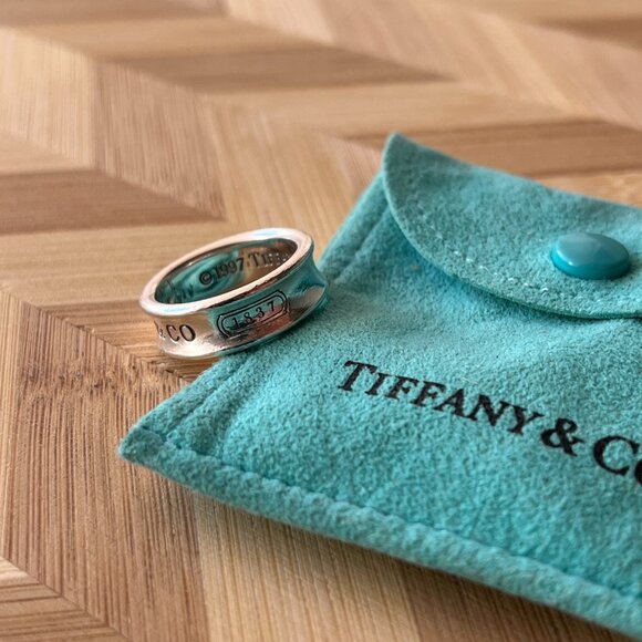 Tiffany & Co. Sterling Silver '1837 T & Co' Ring - Picture 3 of 8